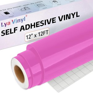 Lya Vinyl Rollo de vinilo permanente rosa brillante, 12 pulgadas x 12 pies, rollo de vinilo adhesivo permanente para exteriores para CRI-Cut, Lya Vinyl Rollo de vinilo permanente rosa brillante, 12 pulgadas x 12 pies, rollo de vinilo adhesivo permanente para exteriores para CRI-Cut,