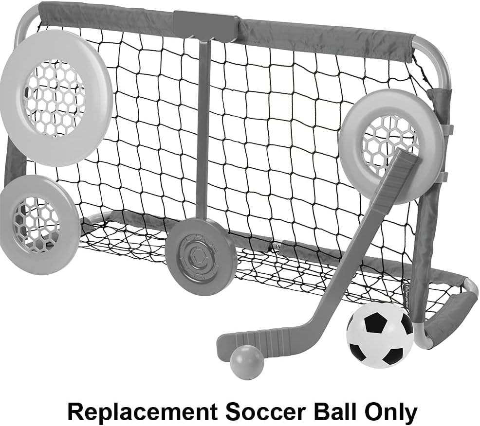 Mattel Balón de fútbol blanco y negro de repuesto para Fisher-Price Let’s Goal! Sports Net – HBW32