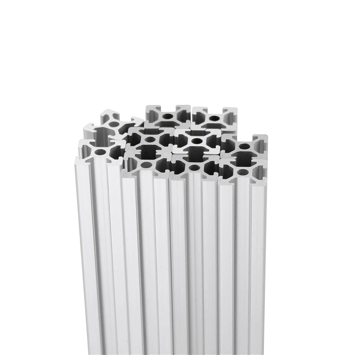 Extrusión de aluminio anodizado estándar europeo, ranura en T de 23.622in, extrusión de perfil de aluminio anodizado estándar europeo para piezas de