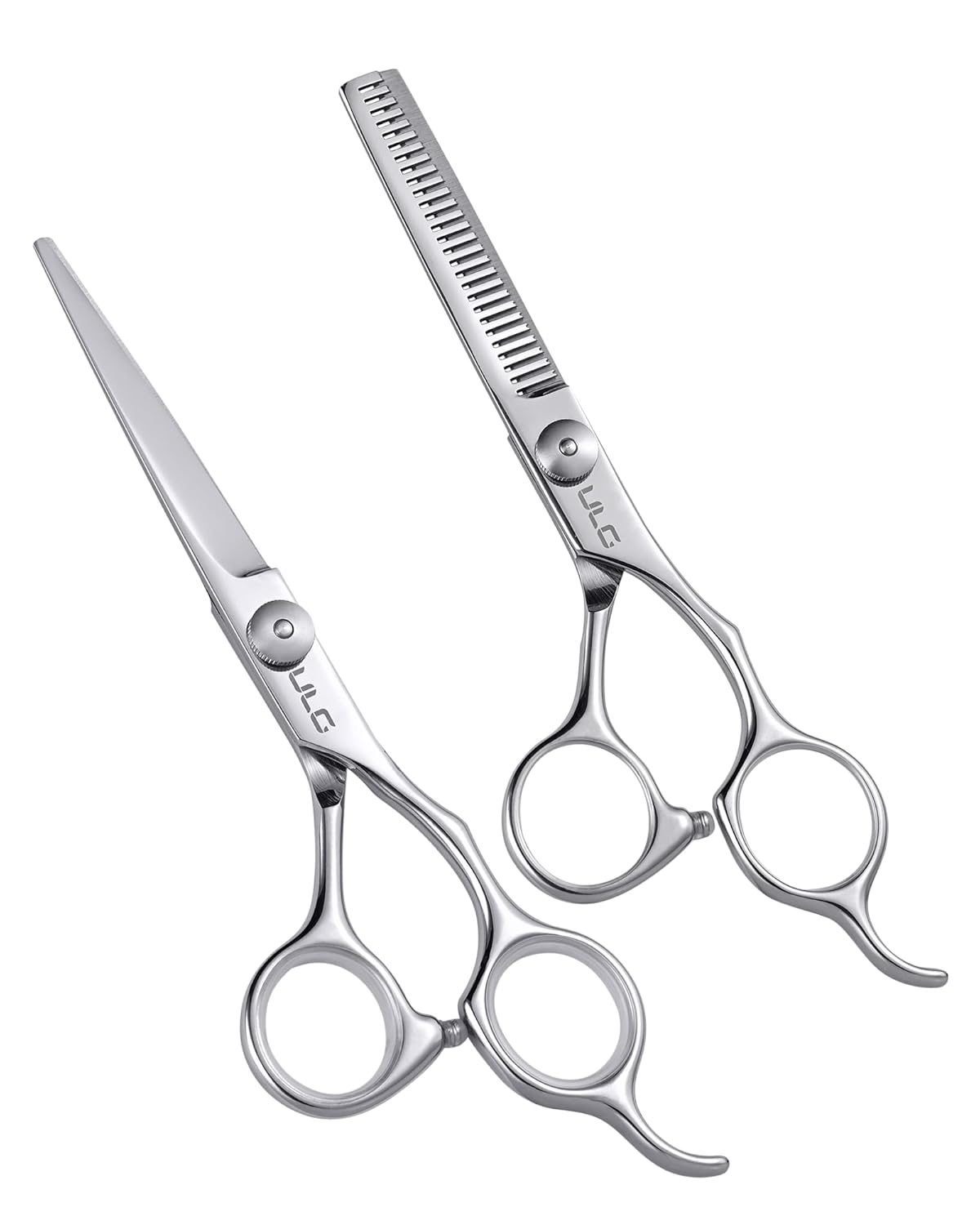 ULG Juego de tijeras de corte de cabello, tijeras para adelgazar el cabello, tijeras profesionales de peluquería para mujeres, hombres, adultos,
