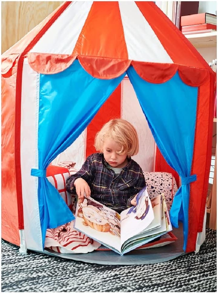 CIRKUSTALT – Tienda de campaña para niños, casa de juegos divertida, actividades de camping, 47  x 39  pulgadas
