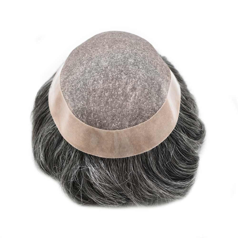 Monofilamento Toupee para hombres, piezas de cabello humano real, duradero, fino, mono para hombre, sistema de cabello para hombres, sistema de