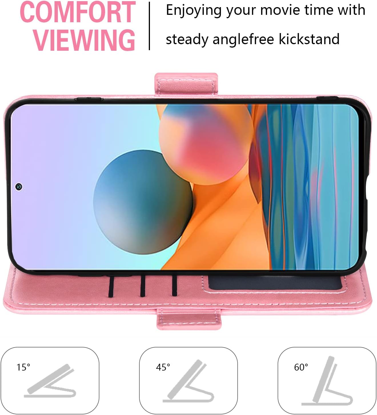 Asuwish Funda compatible con Xiaomi Redmi Note 10 Pro y protector de pantalla de vidrio templado, correa de muñeca con soporte para tarjeta de