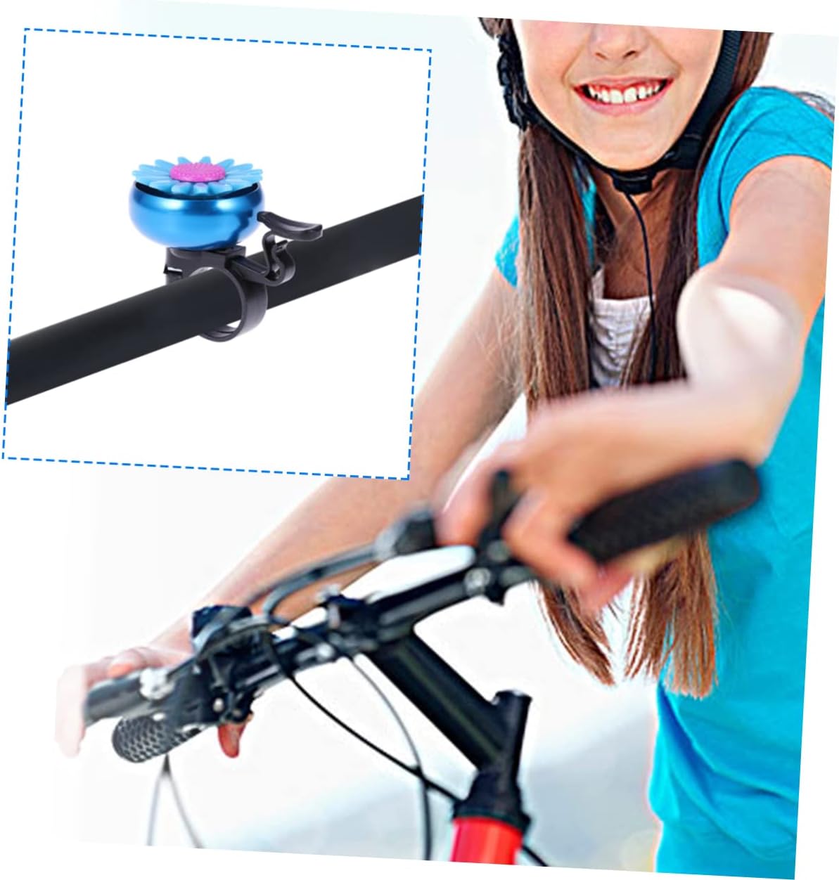 VANZACK Campana de ciclismo, 2 unidades, anillos de bicicleta para niños, pedales, accesorios para niñas, niños, bicicletas, mini bicicleta,