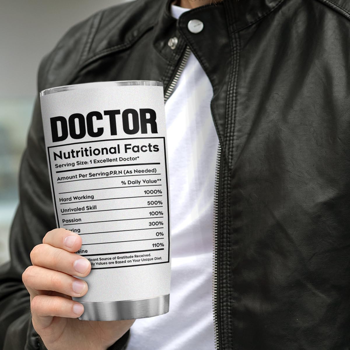 wowcugi Vaso de acero inoxidable aislado de 20 onzas, regalo para el día del médico, regalo para estudiantes de medicina, regalo de graduación de