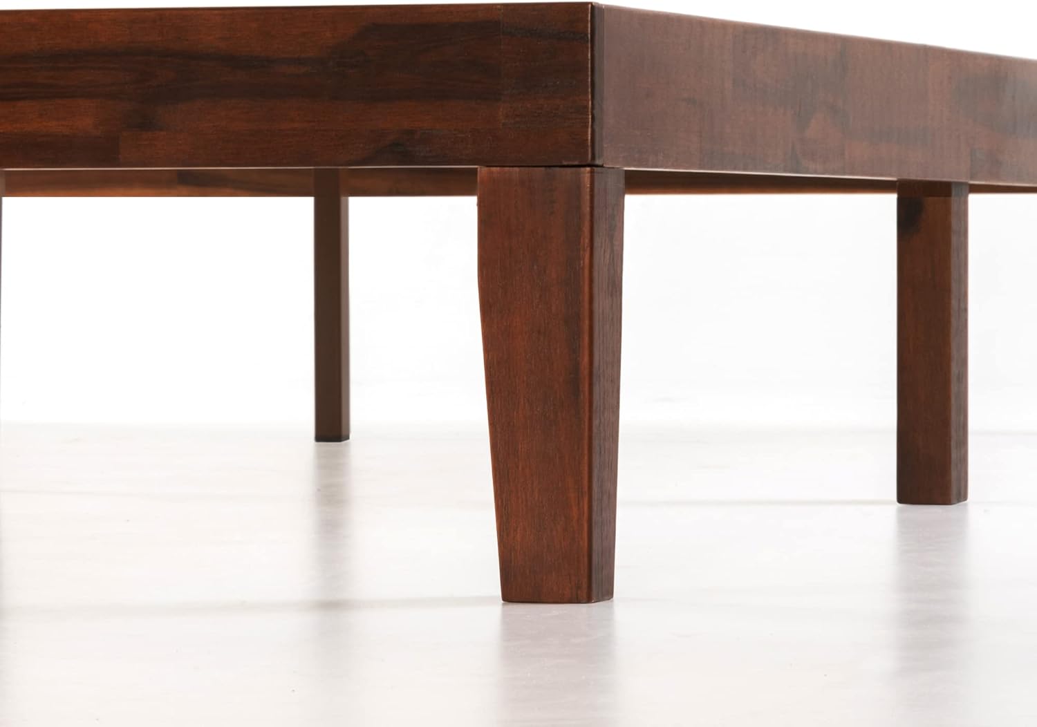 Mellow Naturalista Classic – Cama de plataforma de madera maciza de 12 pulgadas, listones de madera, no necesita somier, fácil montaje, tamaño