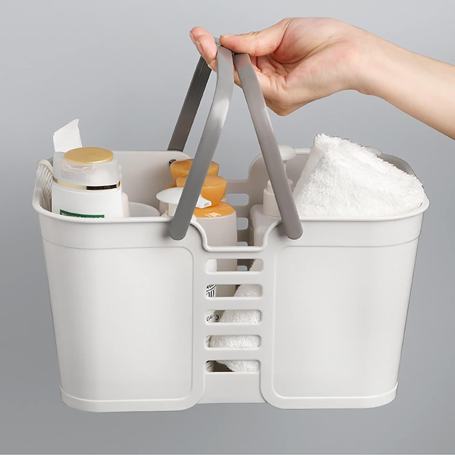 Cesta de lavandería portátil para ducha, bolsa de almacenamiento de plástico con asa, bolsa de lavado, caja de almacenamiento para baño, dormitorio,
