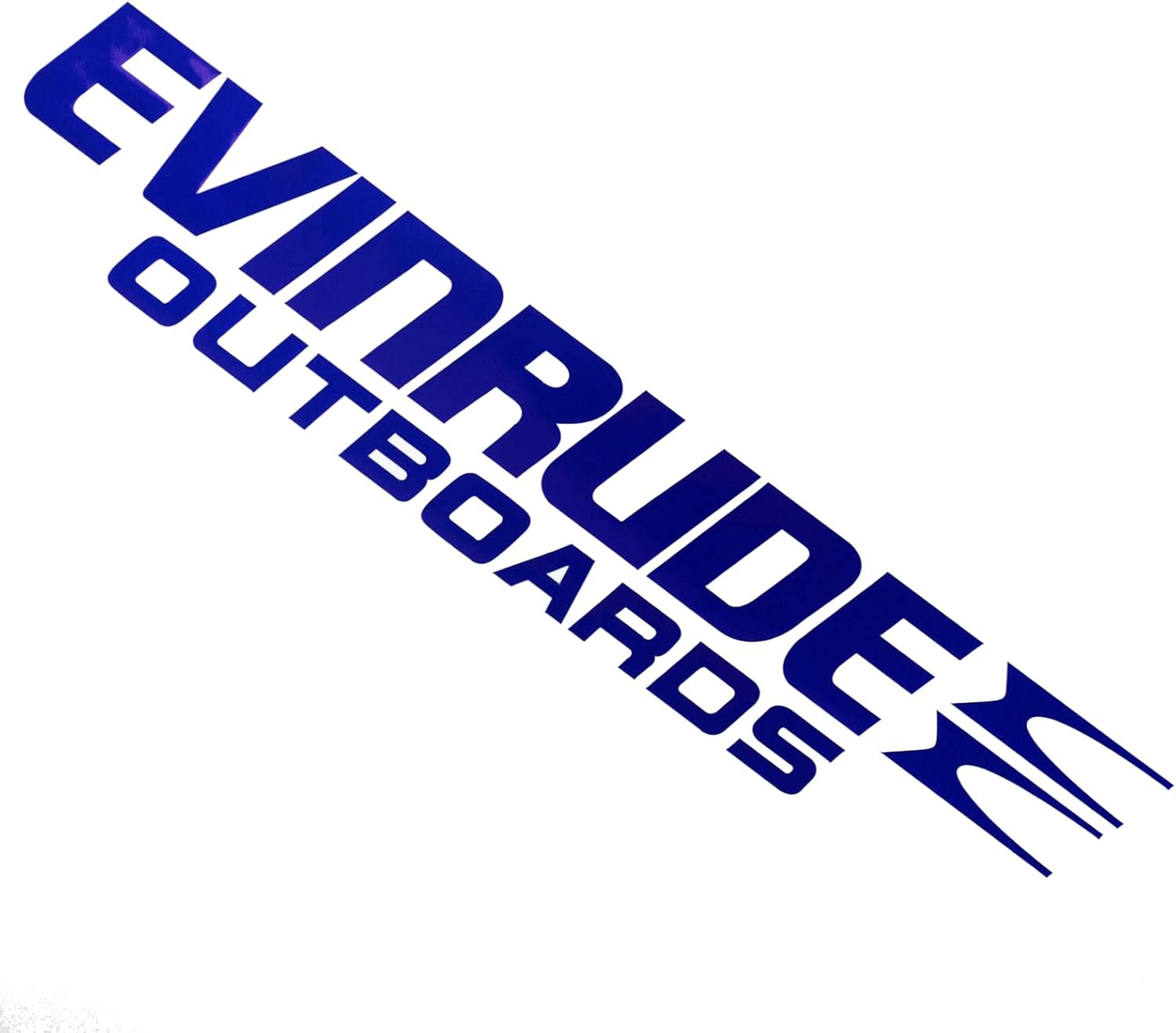 Evinrude – Juego de 2 calcomanías de vinilo para motor fuera de borda de barco (azul)