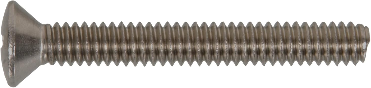 825850 Tornillo de máquina Phillips de cabeza ovalada de acero inoxidable, 6-32 pulgadas x 34 pulgadas, paquete de 100, 0.75 pulgadas, sin color