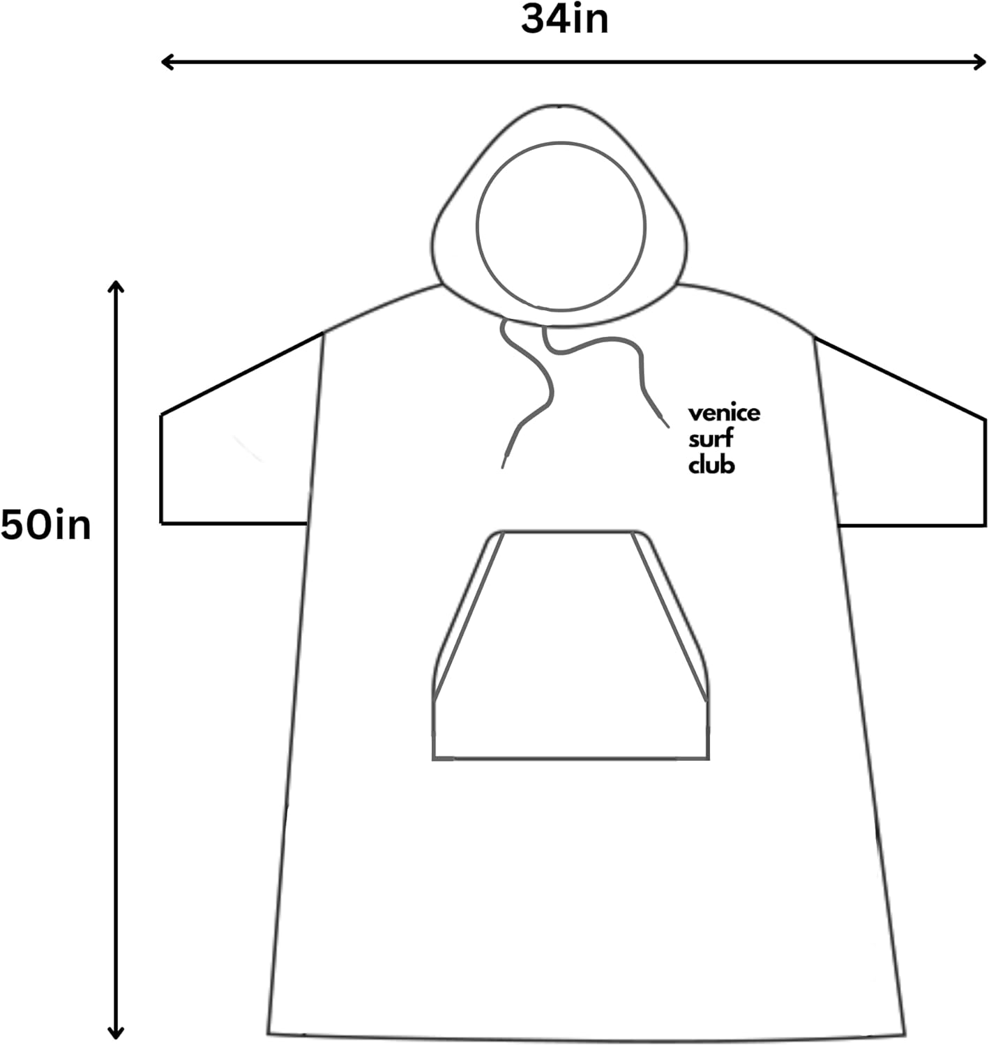 Poncho de surf de microfibra de algodón, traje de neopreno para cambiar, bata de baño con capucha y bolsillo