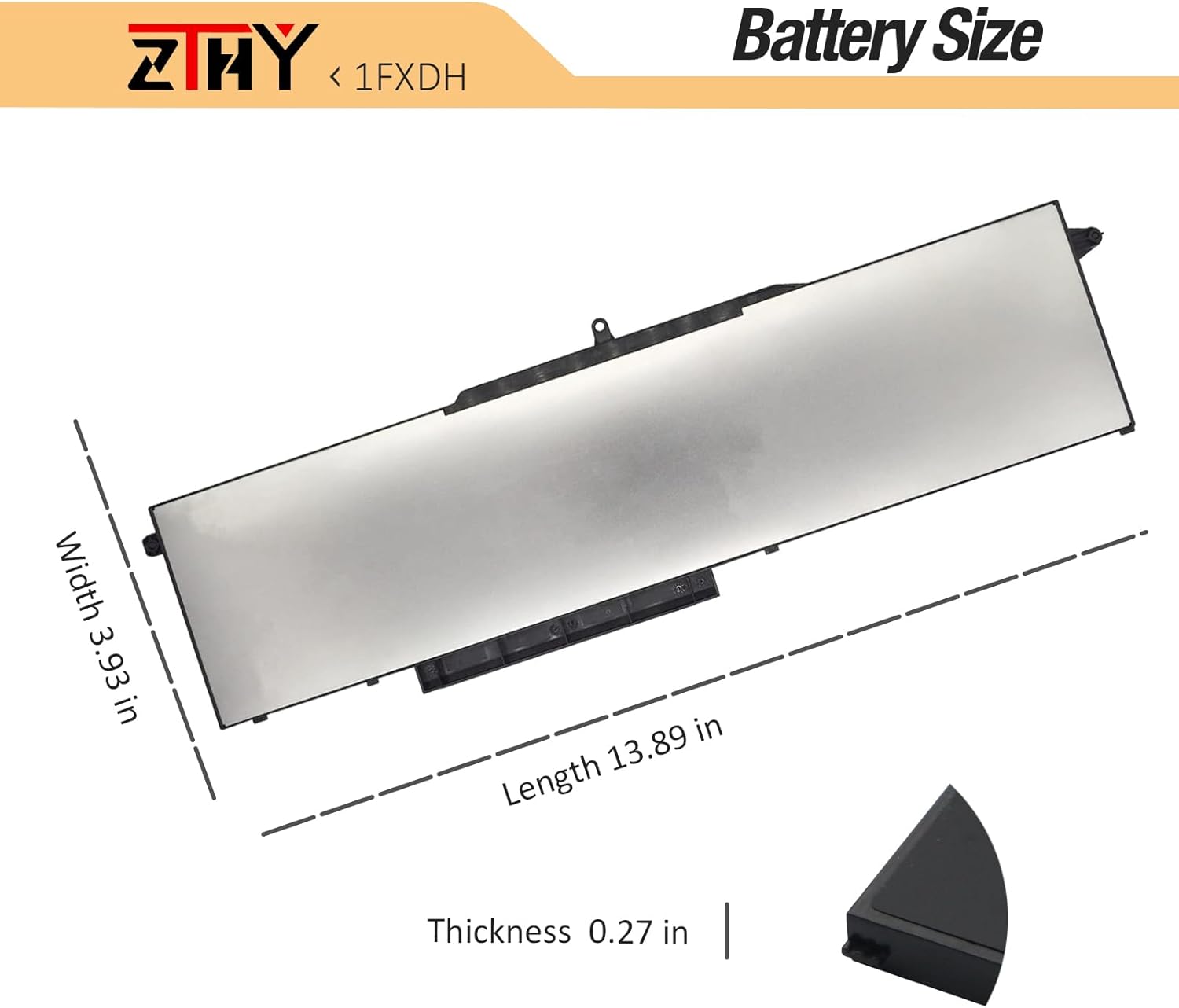 ZTHY 97Wh 1FXDH – Batería de repuesto para laptop Dell Precision 3541 3551 Latitude 15 5501 5511 E5501 E5511 Series 01WJT0 1WJT0 0D191G D191G