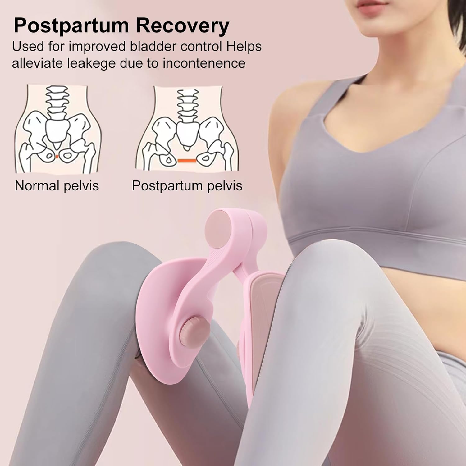 HeIwtyf Maquinaria de muslos Kegel de rehabilitación posparto y máquina externa de muslo, máquina de abducción de muslo, tóner interno de muslo,