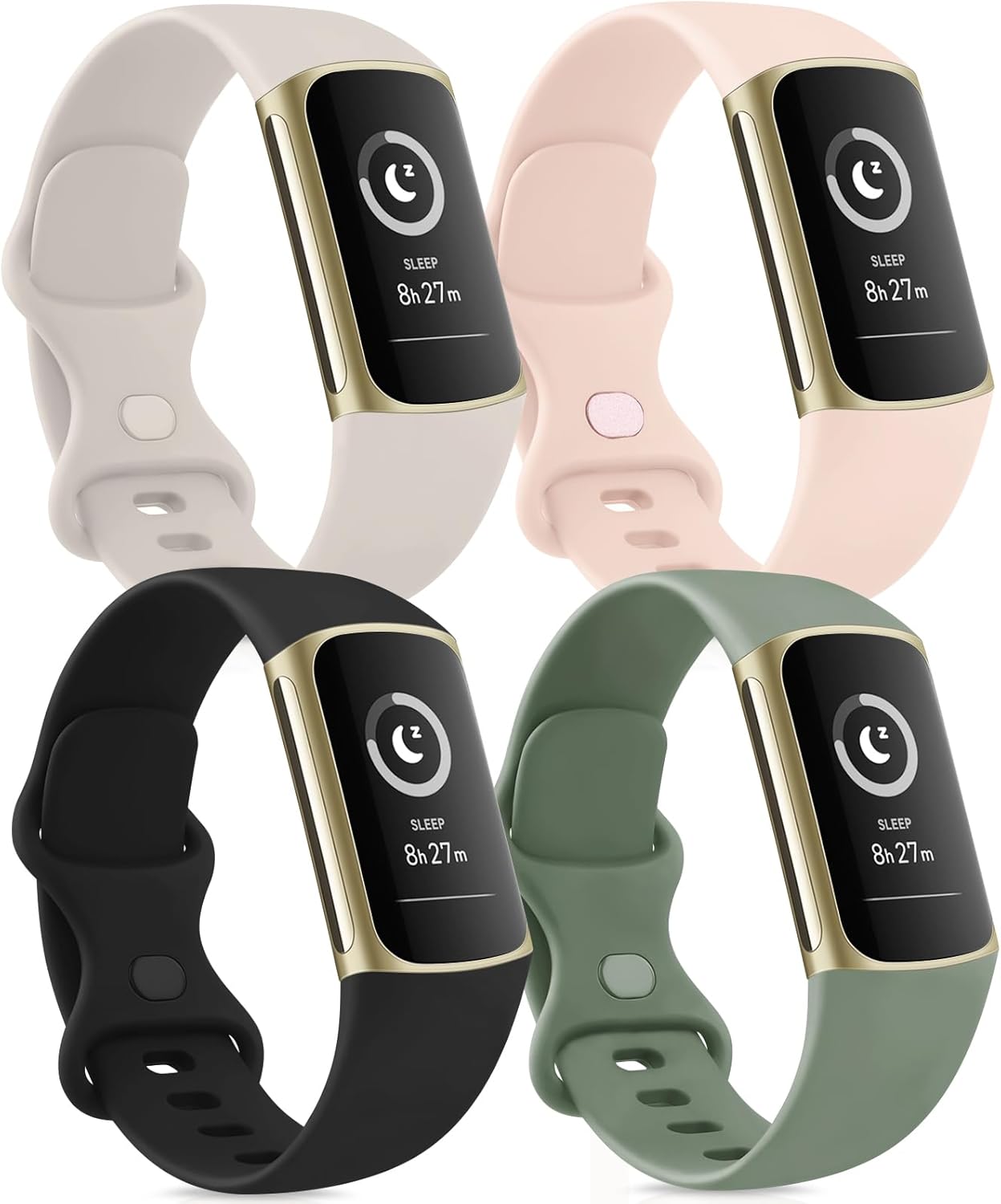 Tobfit Bandas de silicona compatibles con Fitbit Charge 6  Fitbit Charge 5 bandas para mujeres y hombres, correas de repuesto deportivas clásicas