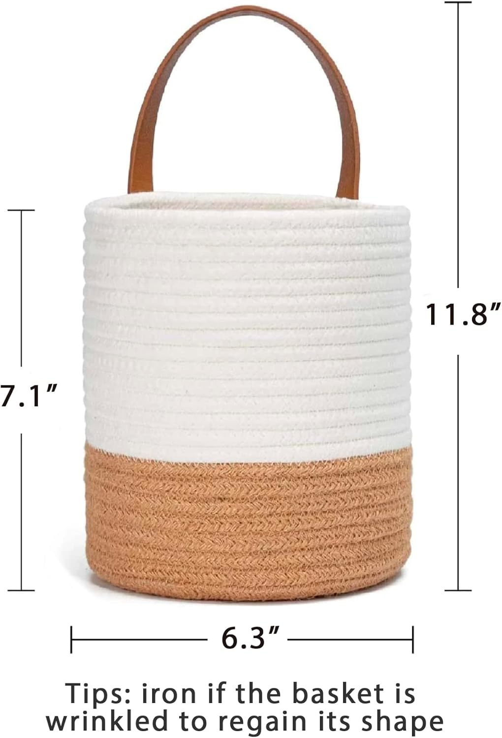 VMS – Paquete de 3 cestas colgantes de cuerda de yute para colgar en la pared para organizar, cesta colgante de pared, cesta de almacenamiento