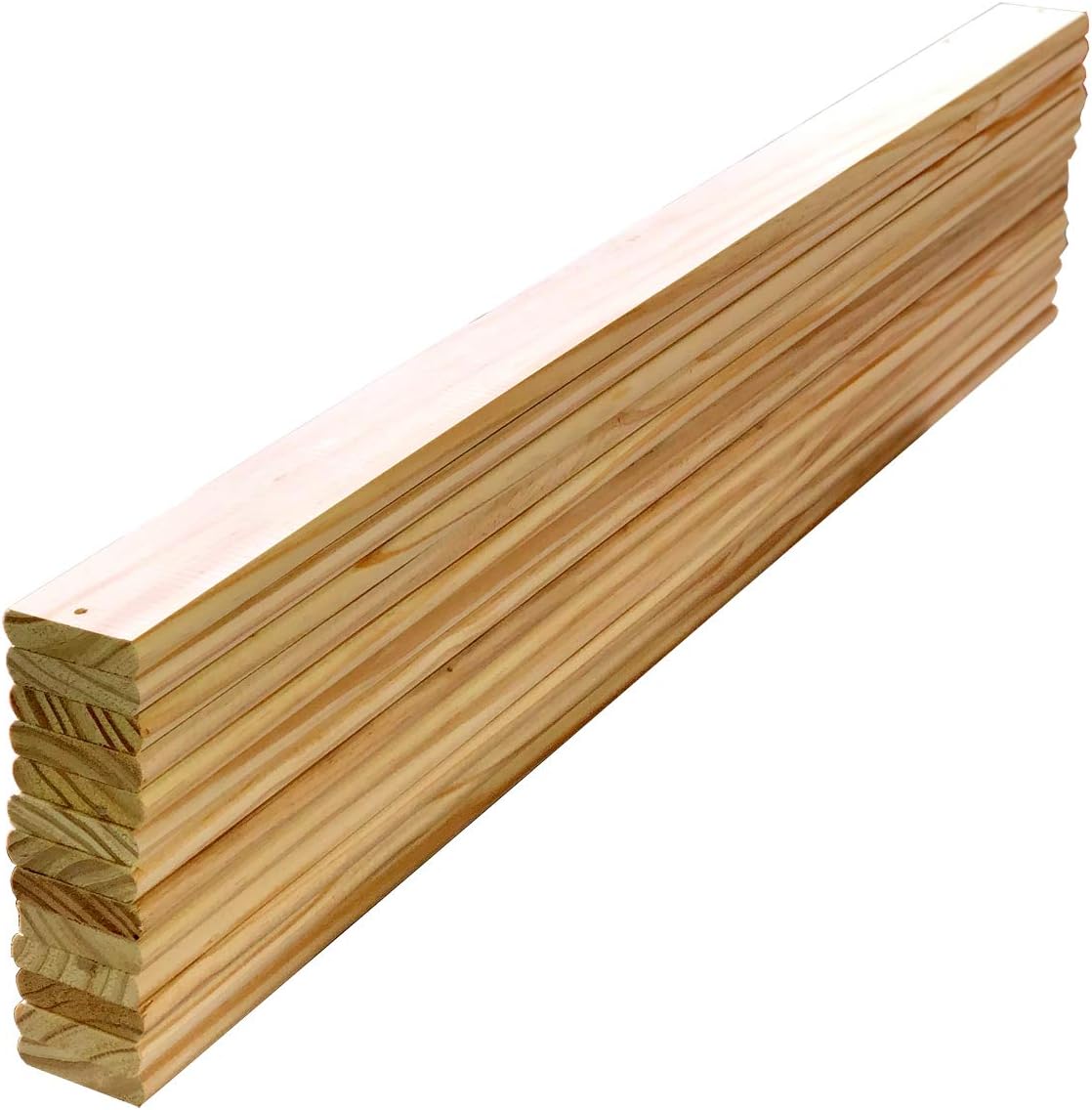 Bed Slats King – Soporte de colchón de madera de pino maciza de 77 pulgadas, paquete de 13 piezas de repuesto de repuesto, servicio de corte de