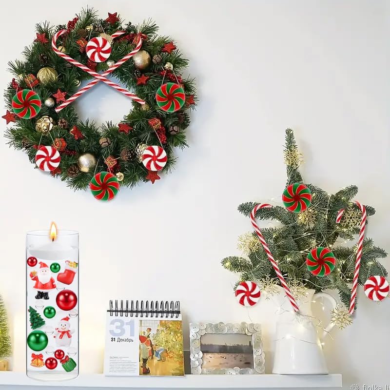 10098 piezas de decoración de jarrones de Navidad para velas flotantes, perlas de imitación, guirnalda de perlas para jarrones, centro de mesa de