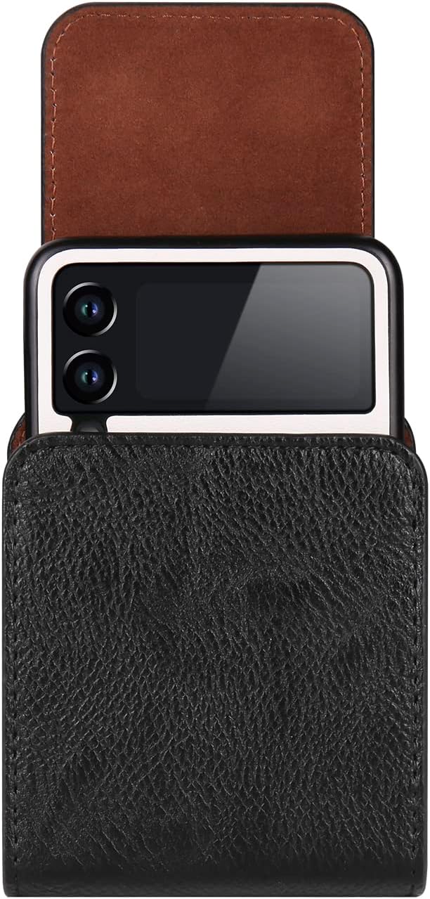 Funda de cuero sintético con clip para cinturón para Samsung Galaxy Z Flip 4 Galaxy Z Flip 3 5G Z Flip 5G Z Flip 5G Z Flip 5G Z FlipMotorola Moto