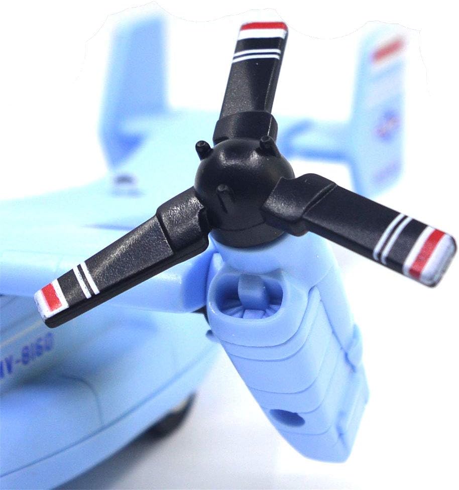 Ailejia Avión de metal MV-22 Militar Osprey Transporte Helicóptero Juguete Cargo Avión Modelo Avión Ejército con Juguetes de combate de tracción