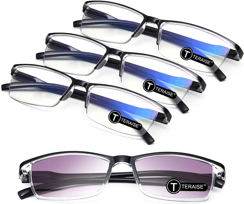 TERAISE Gafas de lectura de luz anti-azul de la moda hombres mujeres lector de computadora