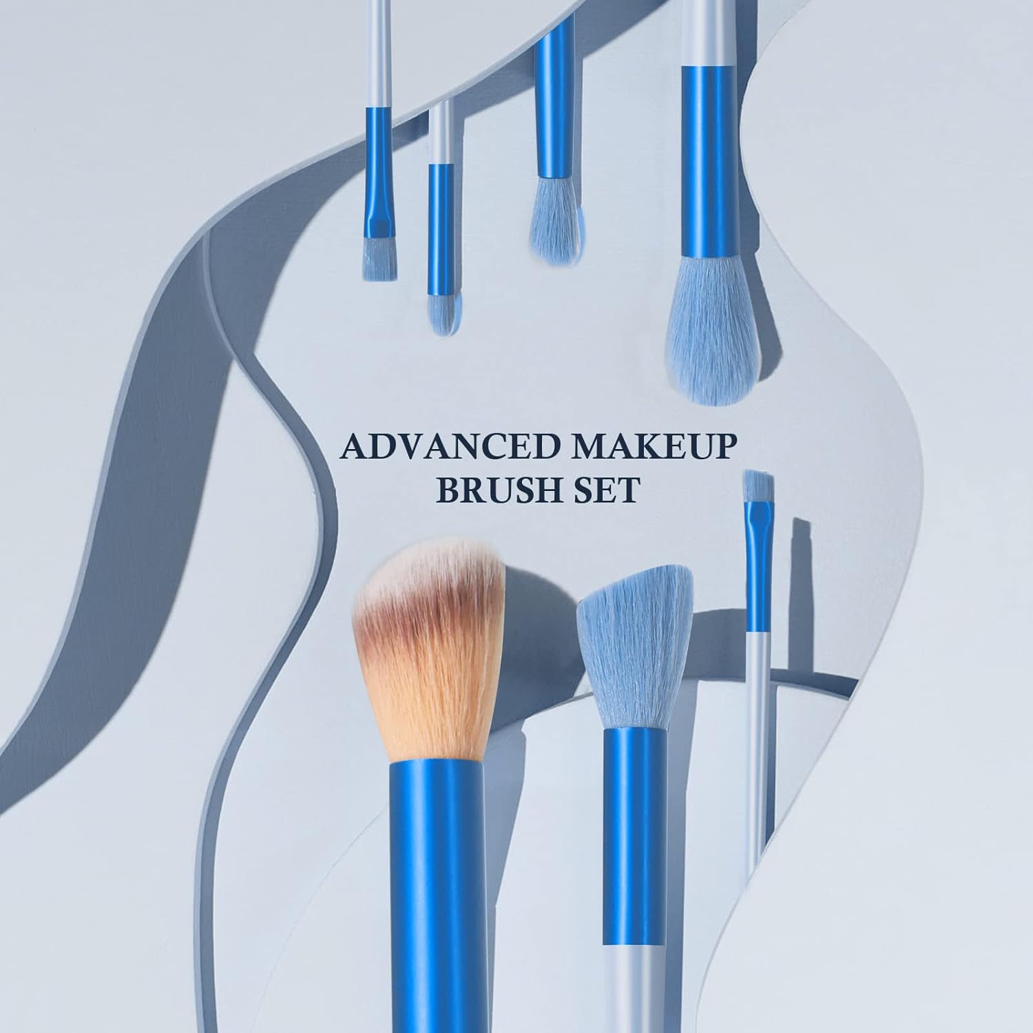 Juego de brochas de maquillaje, 17 piezas, base en polvo, rubor, corrector, mezcla de contorno de sombra de ojos, juego de brochas de maquillaje