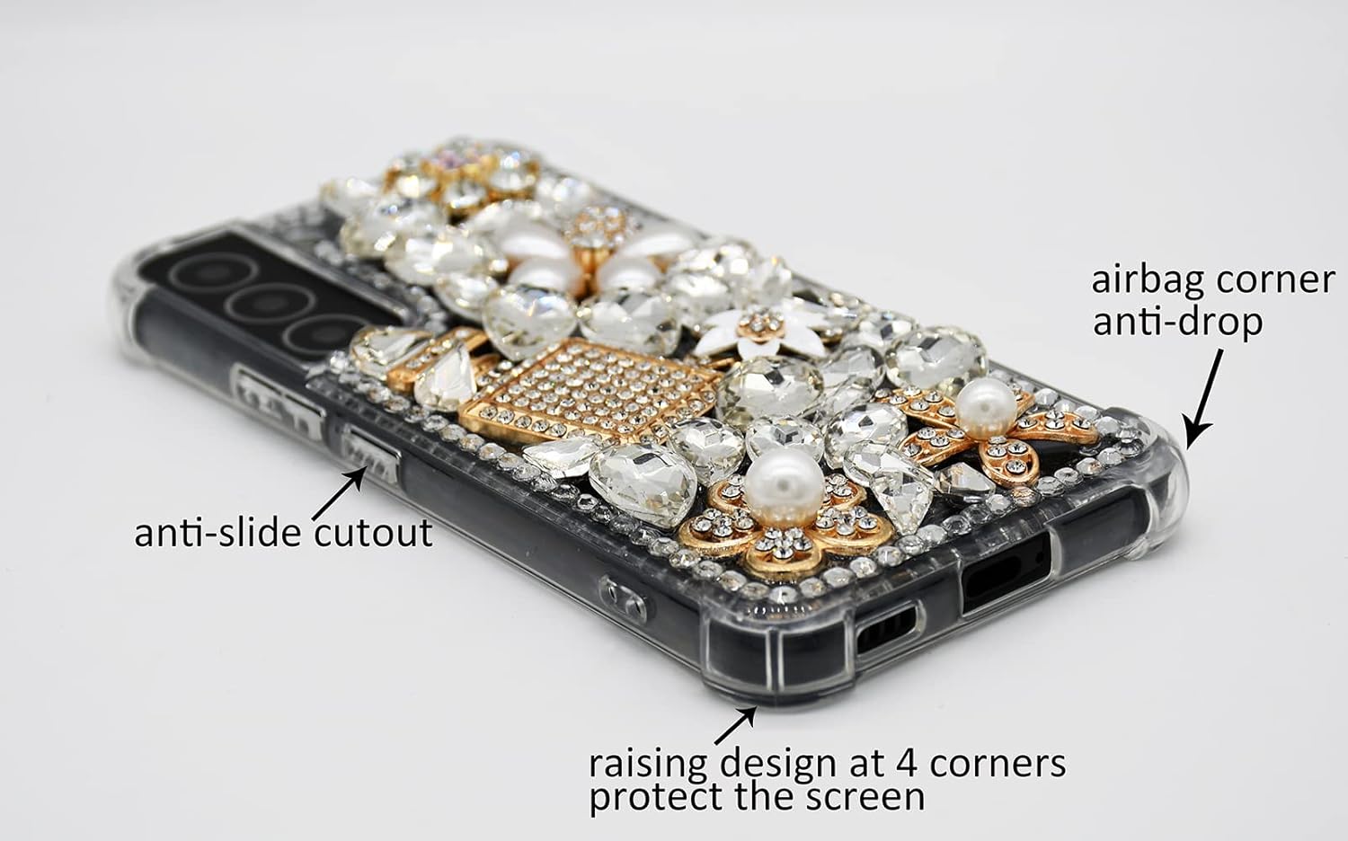 Funda para Samsung Galaxy S23 para mujer con diamantes de imitación brillantes, funda de lujo con purpurina para Galaxy S23, bonita funda para niñas