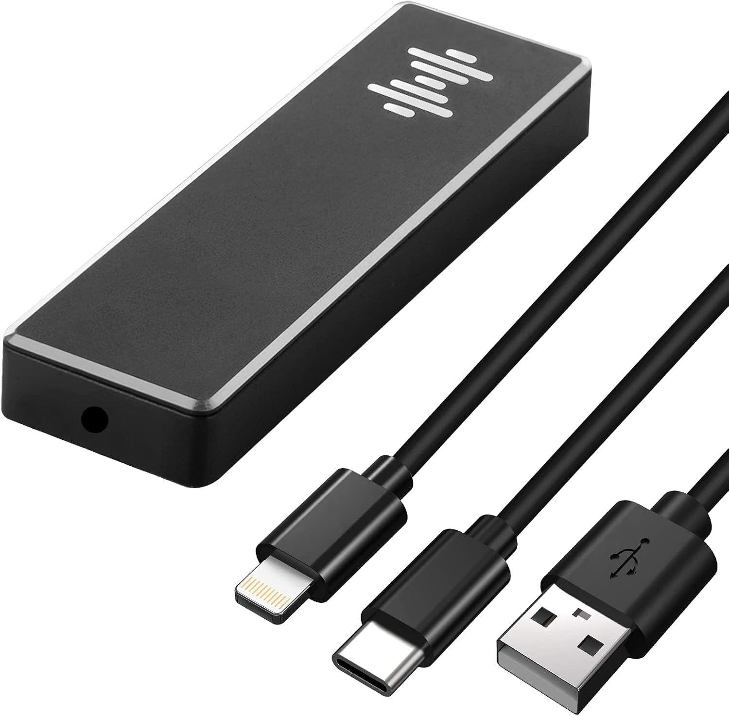 Geekria SJC01 Amplificador de auriculares portátilDACAMP con entrada USB y tipo C, salida de conector de audio de 0.138 in, compatible con 384K32Bit