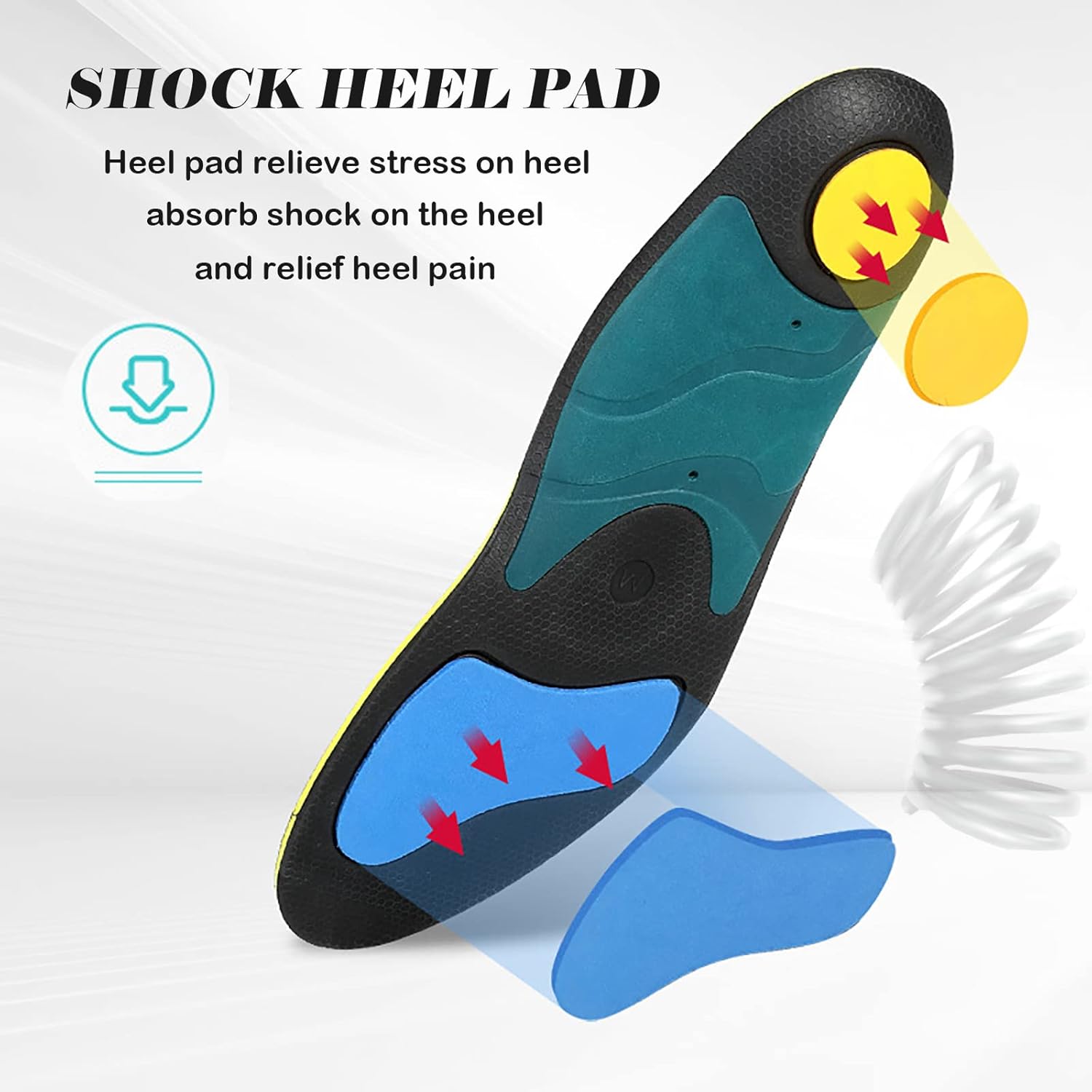 Plantillas ortopédicas para zapatos para fascitis plantar, plantillas atléticas para correr para mujeres y hombres, plantillas de gel de soporte de