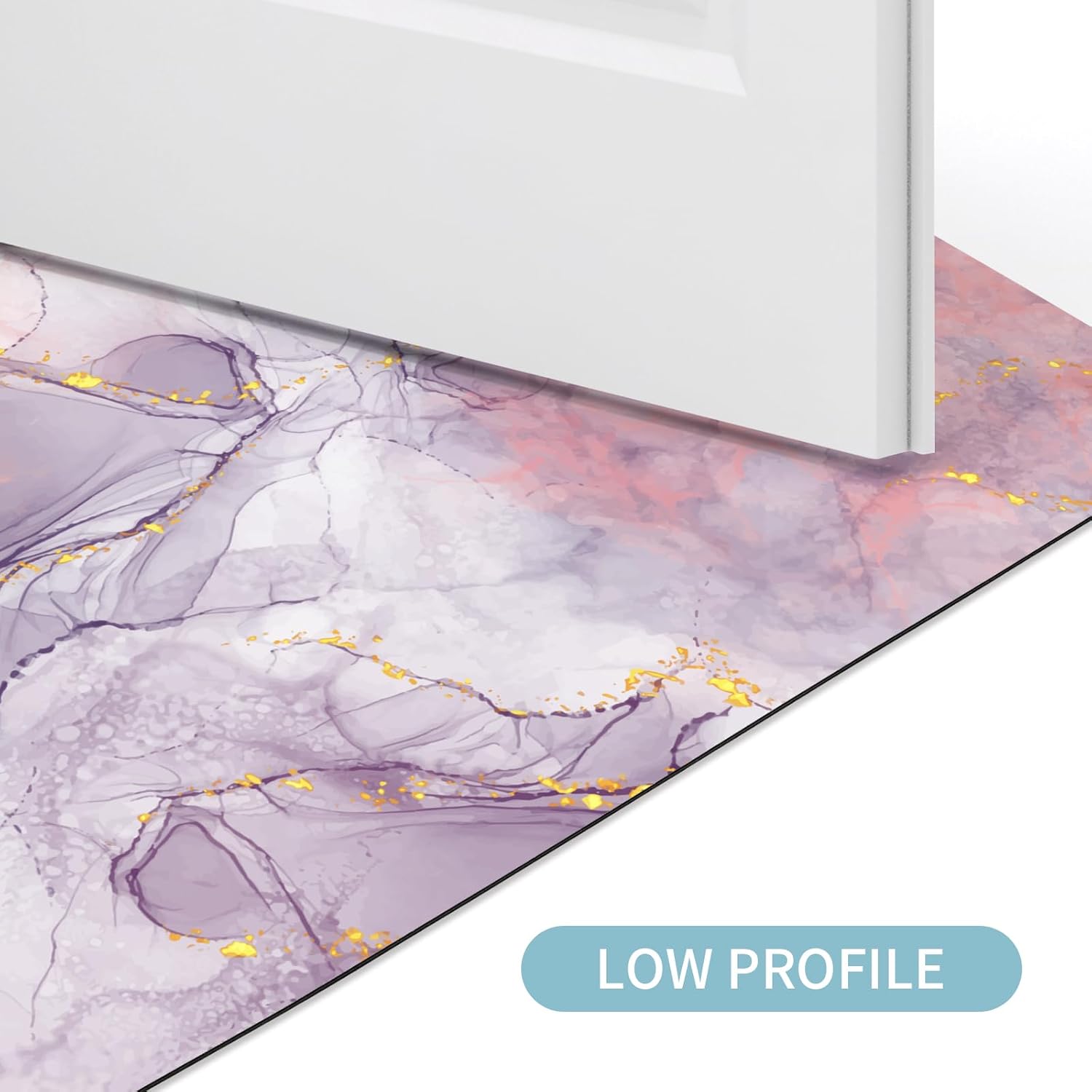Gibelle Alfombra de baño súper absorbente, de secado rápido, delgada, para debajo de la puerta, parte trasera de goma antideslizante, para frente de