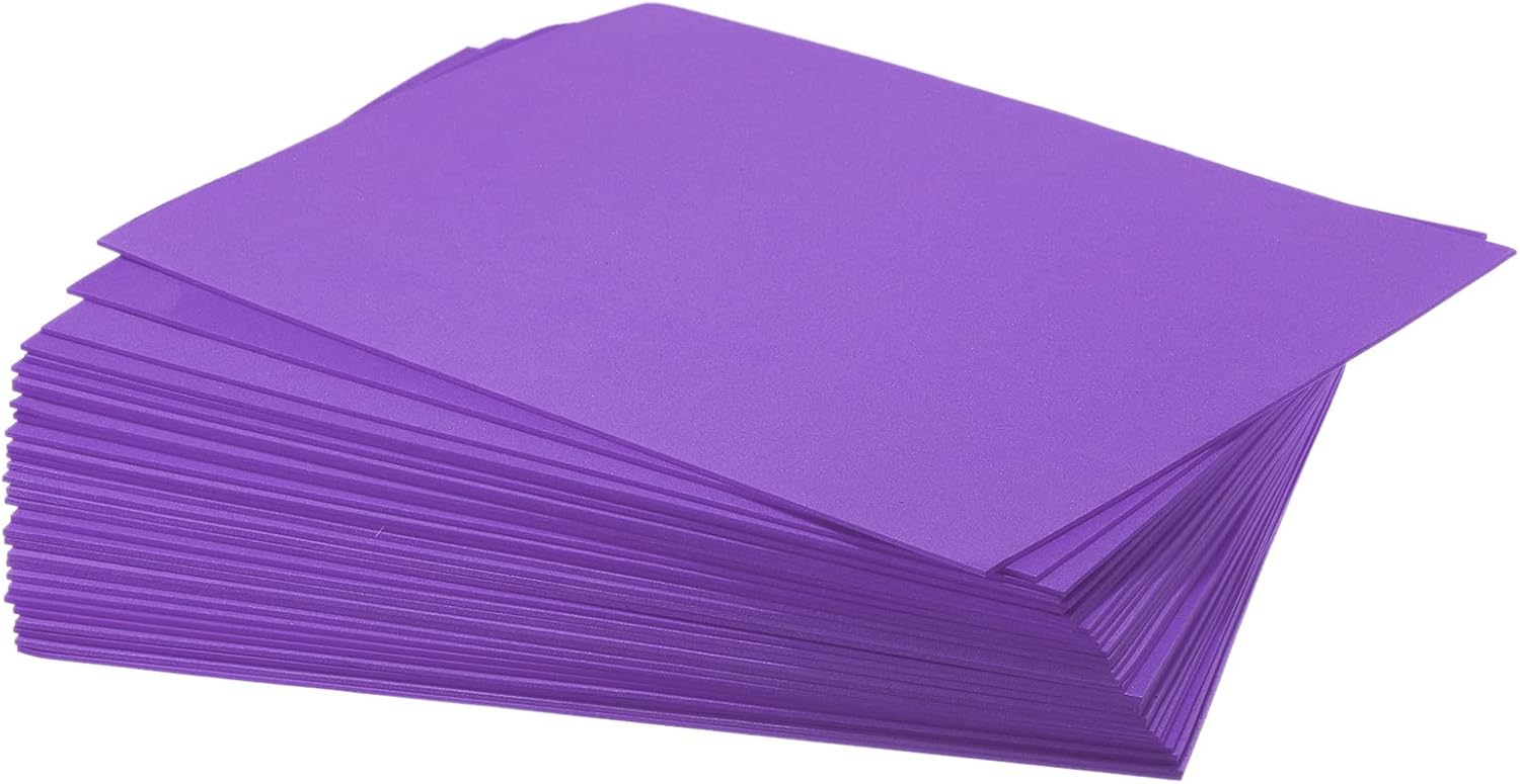 uxcell Hojas de espuma EVA moradas, 12 x 9 pulgadas, 0.079 in de grosor para manualidades, paquete de 12