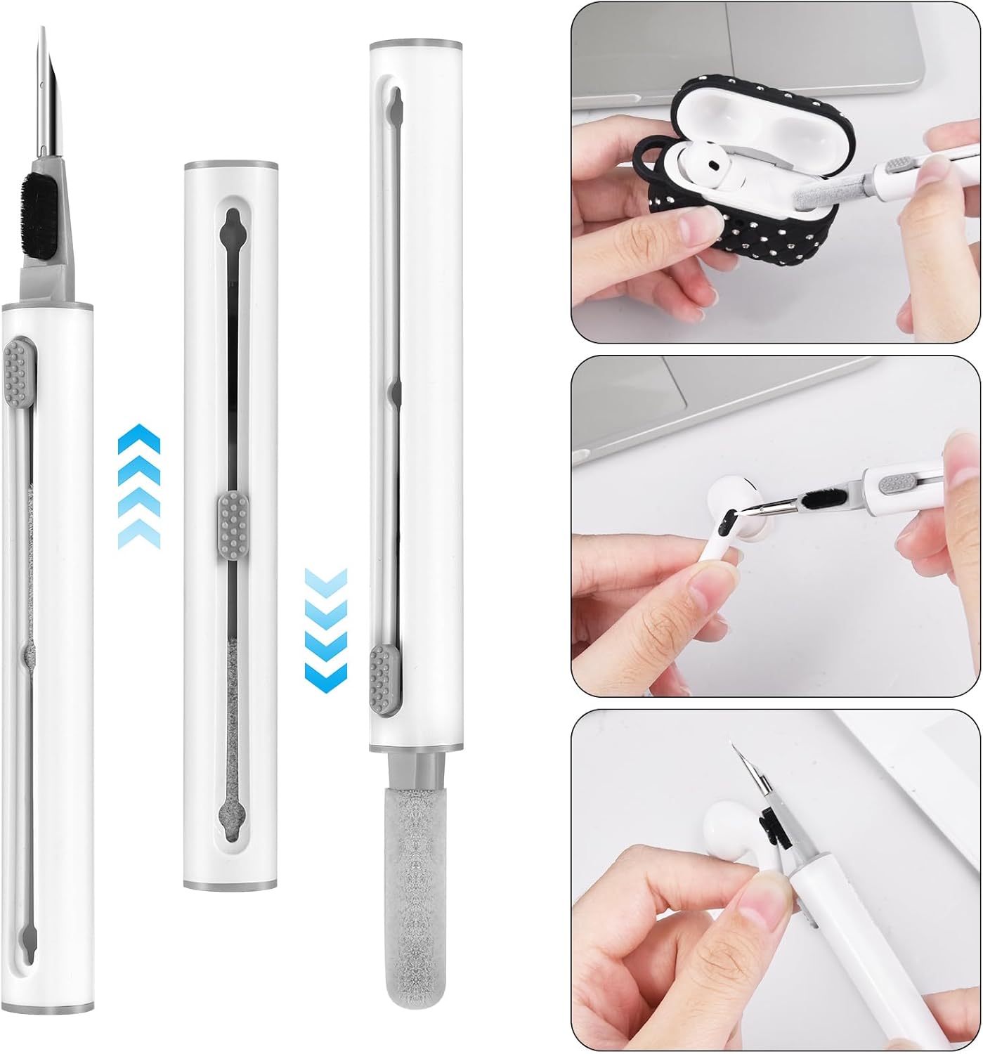 AIRSPO Funda para Airpods Pro de 2 generación, funda para Airpod Pro 2 con kit de limpieza, Airpods Pro 2 Bling Case 2022 Funda protectora de TPU de