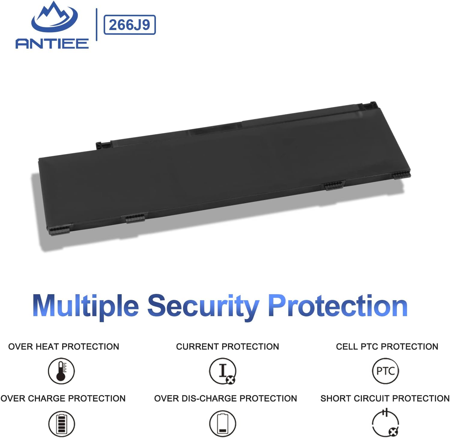 ANTIEE Batería de repuesto para laptop de 51 Wh 266J9 para Dell G3 15 3500G3 15 3590G3 15 3790G5 15 5500G5 SE 5505, Inspiron 14 5490 P89F P89F001