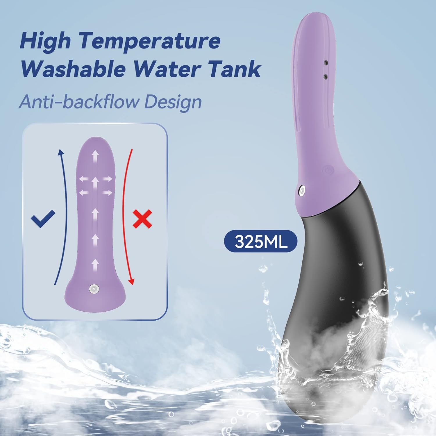Ducha eléctrica para mujer  Bombilla de enema automática para hombres con 3 ángulos de ajuste  Kit de limpieza recargable con lavable a alta