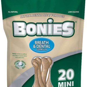BONIES Natural Dental Bones Multi-Pack Mini para Perros 5-15 LBS Golosinas Naturales para Perros Bajas Calorías Sabor a Pollo 20 Huesos BONIES Natural Dental Bones Multi-Pack Mini para Perros 5-15 LBS Golosinas Naturales para Perros Bajas Calorías Sabor a Pollo 20 Huesos