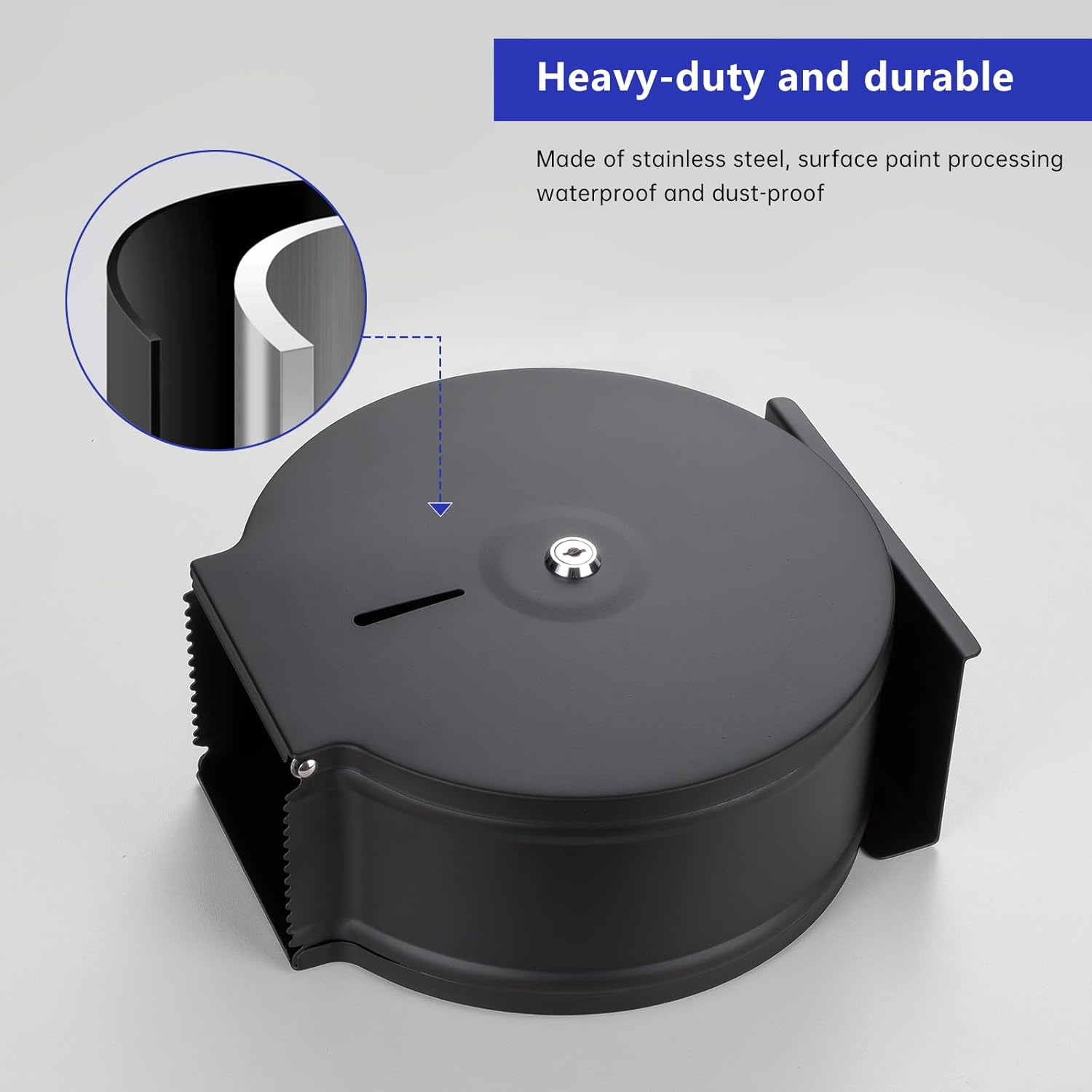 Dispensador de papel higiénico gigante comercial con estante, soporte de rollo de acero inoxidable para montaje en pared, dispensadores de papel
