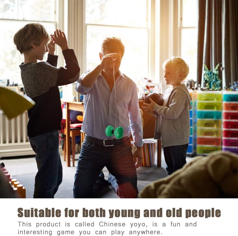 Diabolo Yoyo chino, malabares con palos de mano, delicado, Diabolo es adecuado para jóvenes y ancianos para ejercitar sus manos y brazos (verde)