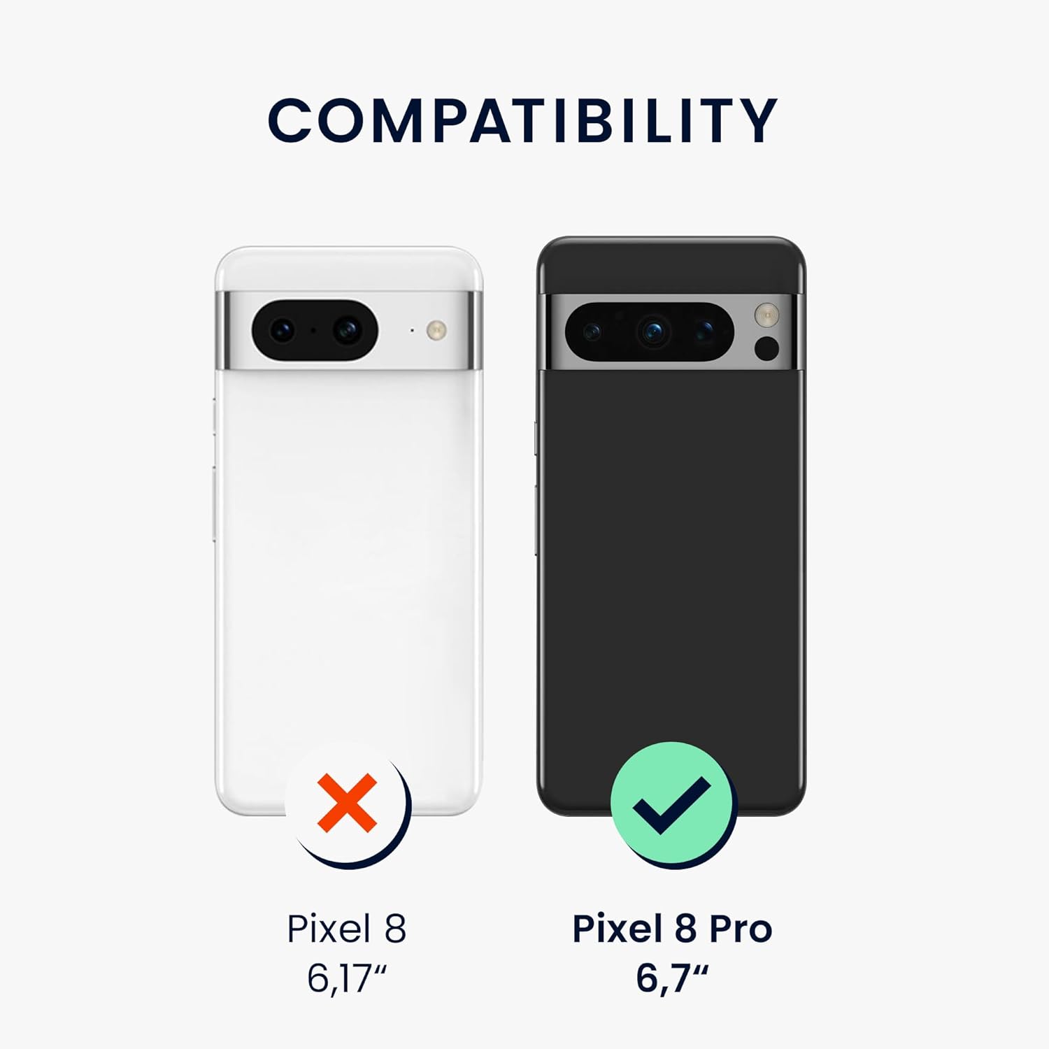 kwmobile Funda cruzada compatible con Google Pixel 8 Pro, diseño de hojas de palmera, color amarillogristransparente