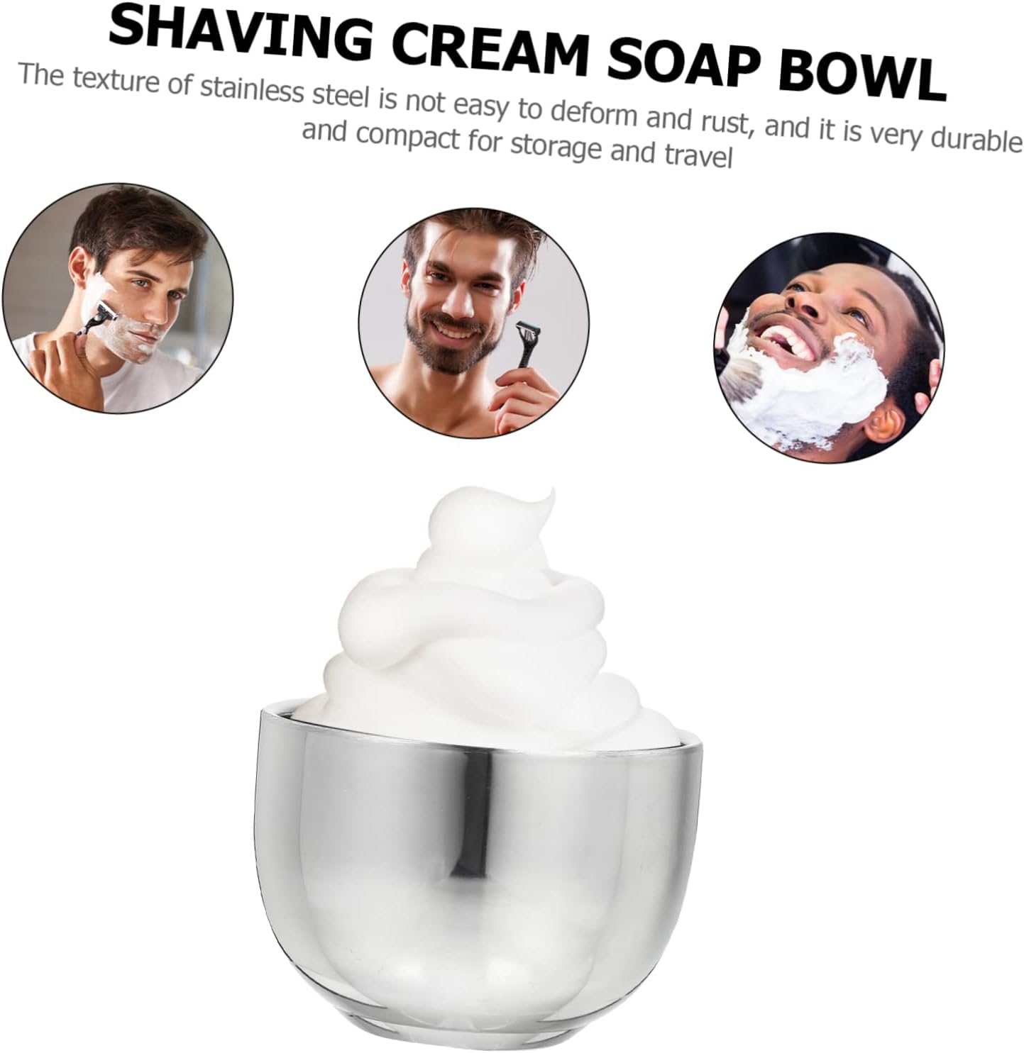 Beaupretty Tazón de jabón de afeitar, tazón de burbujas de afeitar, cuenco de espuma para jabón para hombre, tazón de espuma para afeitar, taza de