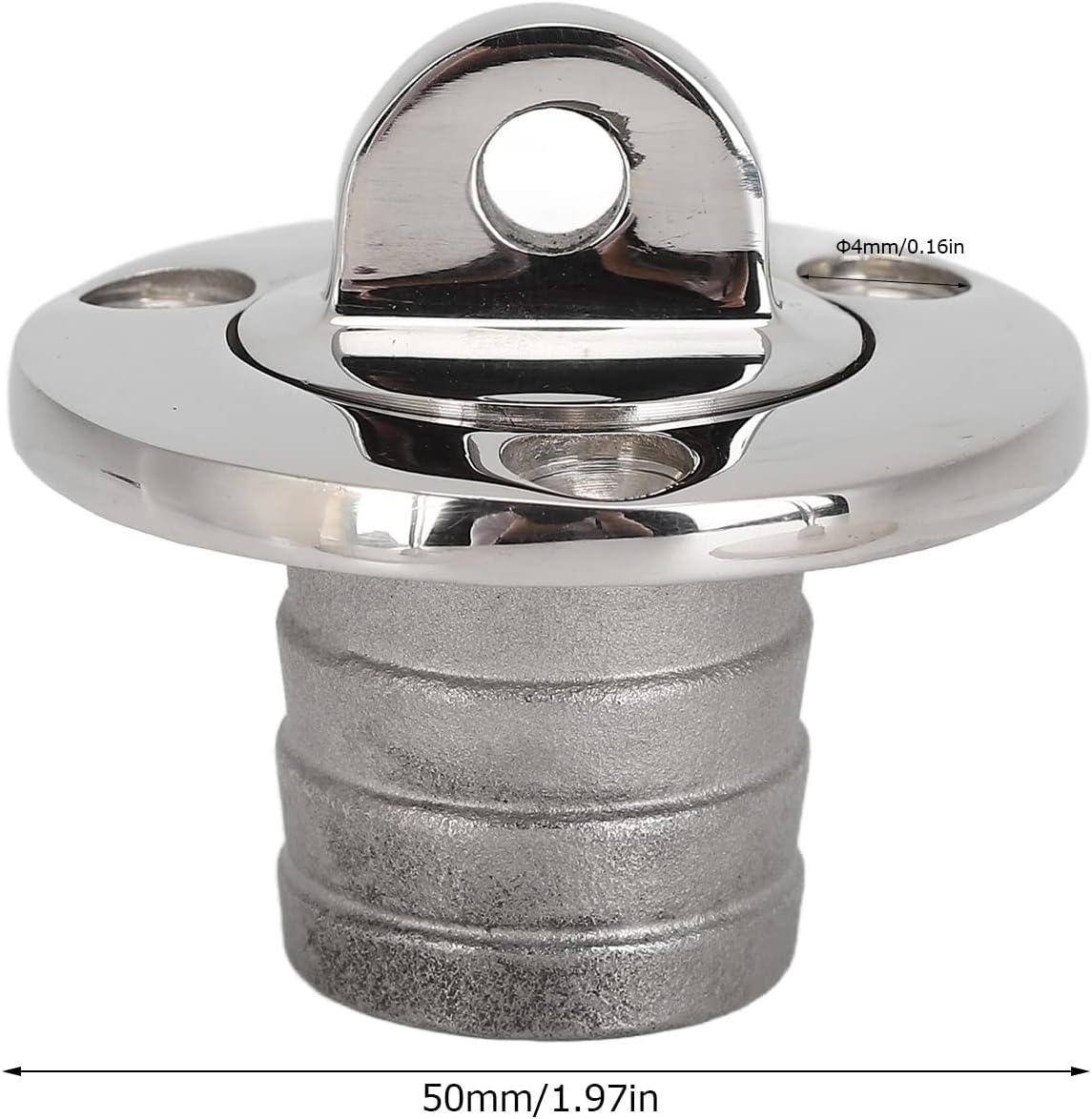 Tapón de drenaje de garboard, escurridor redondo de 0.984 in, acero inoxidable, tapón de drenaje marino, puerto de drenaje, puerto de drenaje de