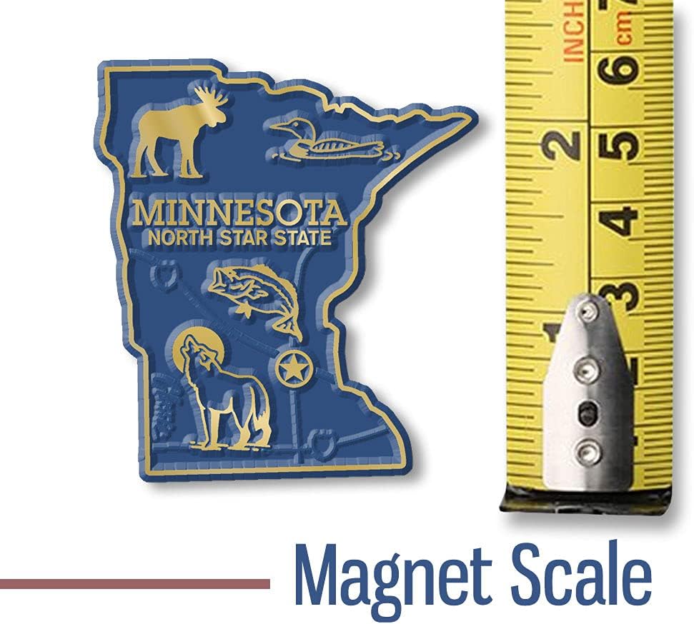 Imán con diseño de mapa de estado, Minnesota