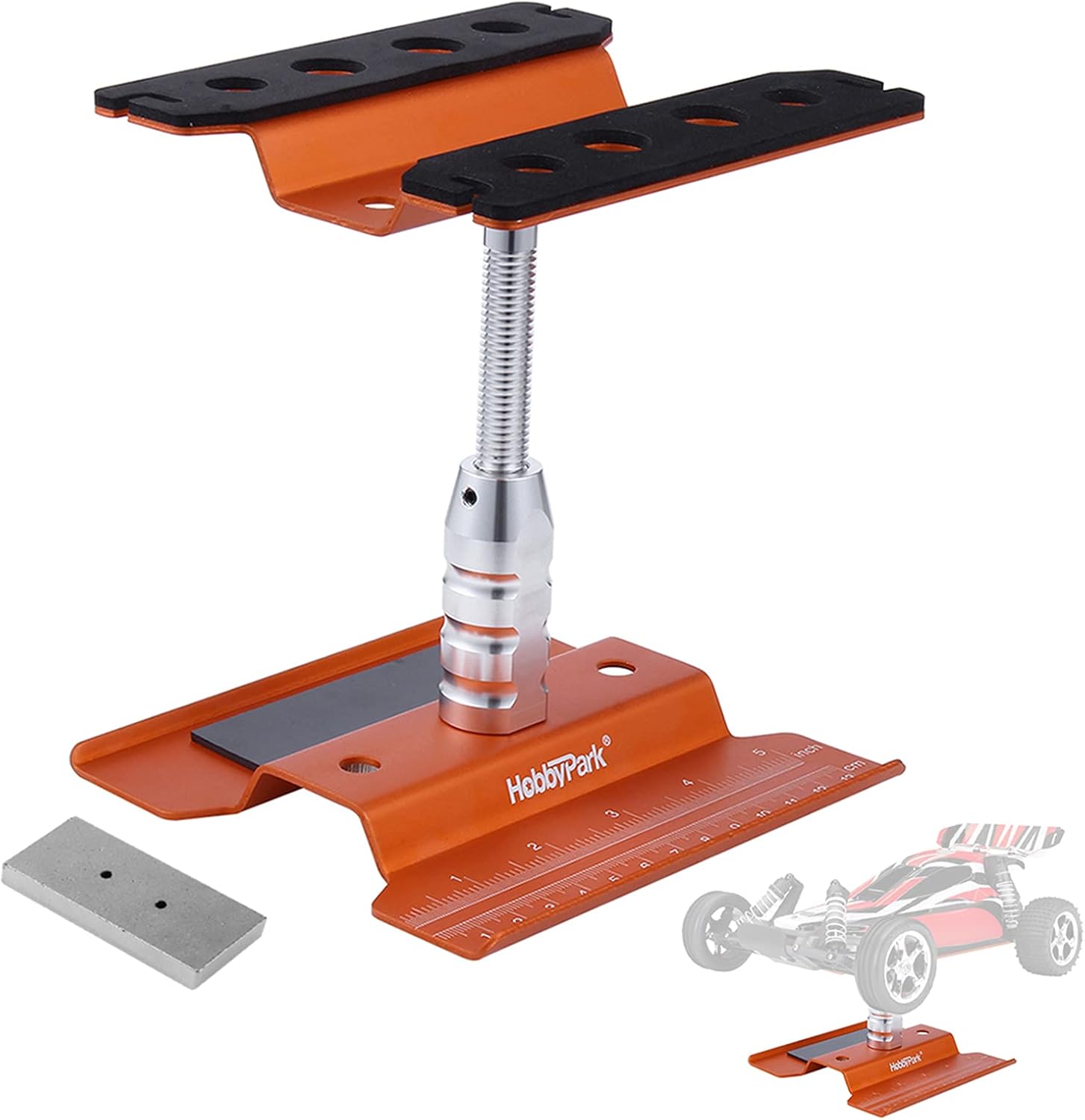 HobbyPark Soporte de trabajo de coche RC con peso Estación de reparación de aluminio para 18 110 112 Escala Traxxas TRX4 Axial Arrma Redcat Losi RC