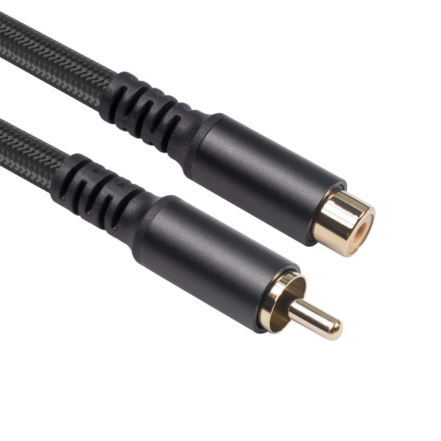 REXUS Cable de extensión RCA macho a famale de 20 pies (19.7 ft), cable de audio estéreo RCA de alta fidelidad, chapado en oro, carcasa de cobre