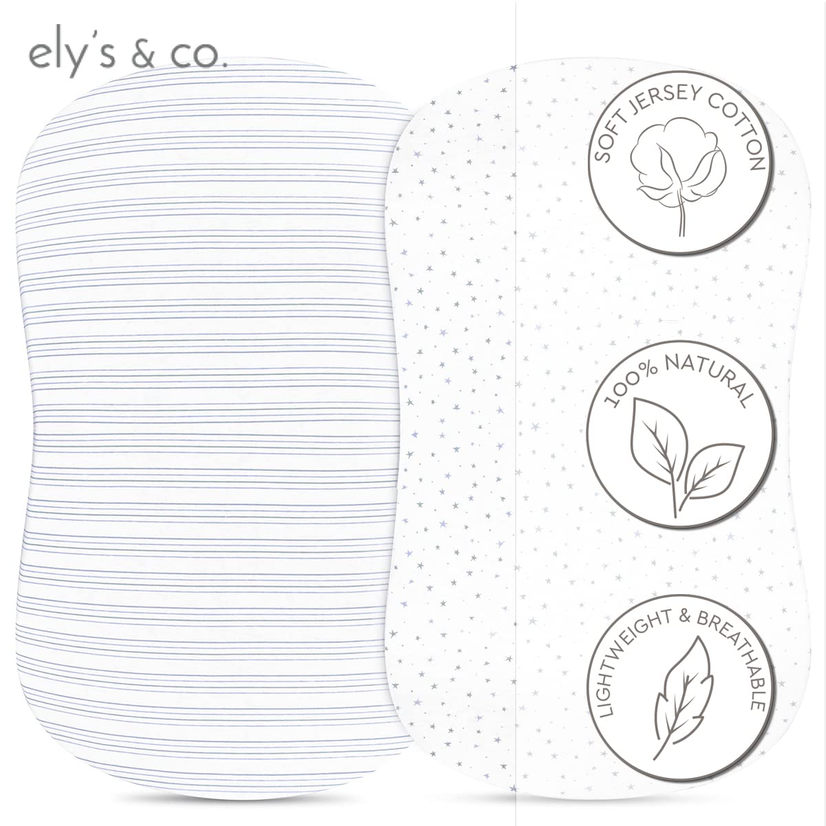 Juego de sábanas de moisés, 2 unidades, sábanas de moisés para bebé con 100% algodón de jersey, sábanas para cuna para bebé niña y niño, esenciales