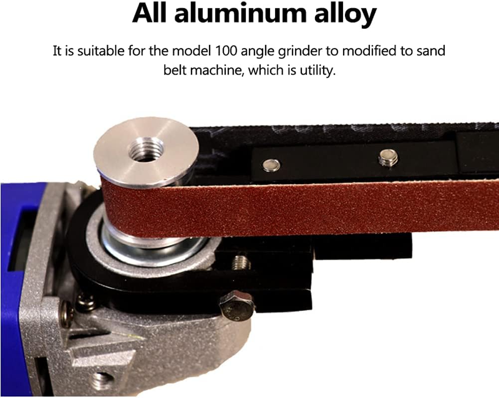 HUIOP Amoladora angular modificada, amoladora angular Máquina de banda de arena modificada para carpintería Máquina de cinturón de arena Mini