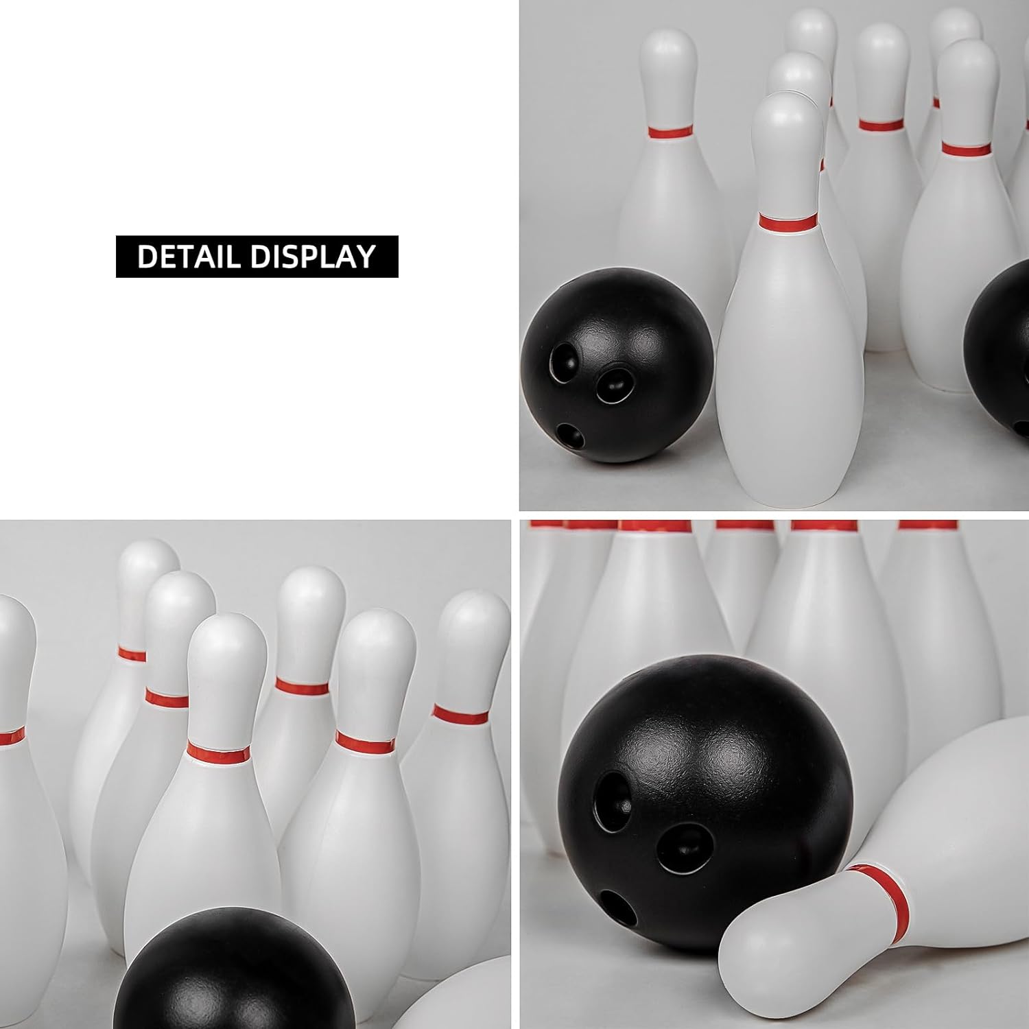 Juego de bolos gruesos de gran tamaño para niños, deportes de interior y exterior, juegos deportivos familiares, juego de bolos de plástico, juego