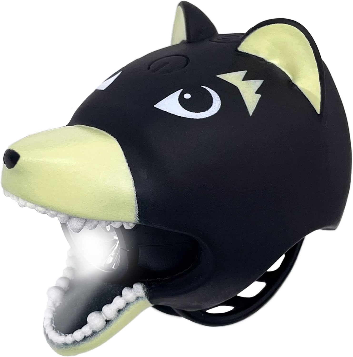 Big Discoveries Bear – Luz LED para bicicleta y scooter para niños con efectos de sonido realistas de rugido y campana, luz divertida y accesorio de