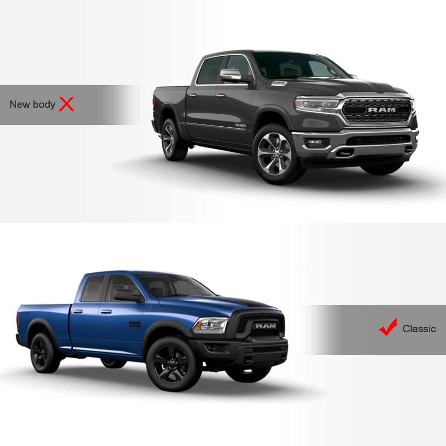 Stehlen 733469493044 Compatible con Dodge Ram 15002019-2022 Classic Advance Series Aluminio LED Bull Bar – Negro mate