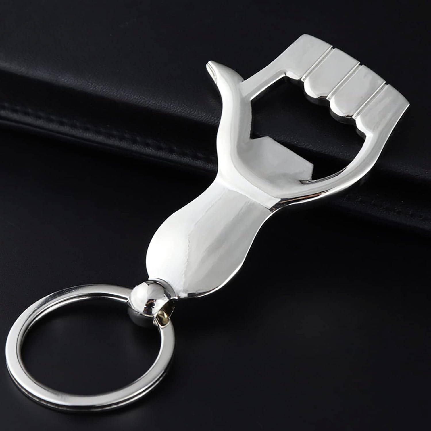 Soporte de corcho de vino en forma de P Cerveza Refrescos Bebidas Abrebotellas Restaurantes Regalos divertidos (Plata, Talla única)