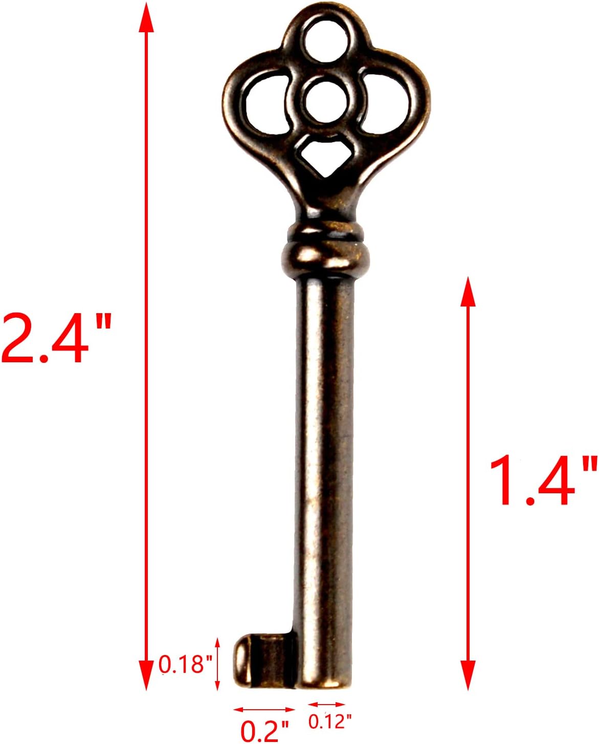 KY-2AB y KY-3AB – Llave de esqueleto de barril hueco, llave de barril universal, llaves de esqueleto de latón antiguo, llave de esqueleto genérica