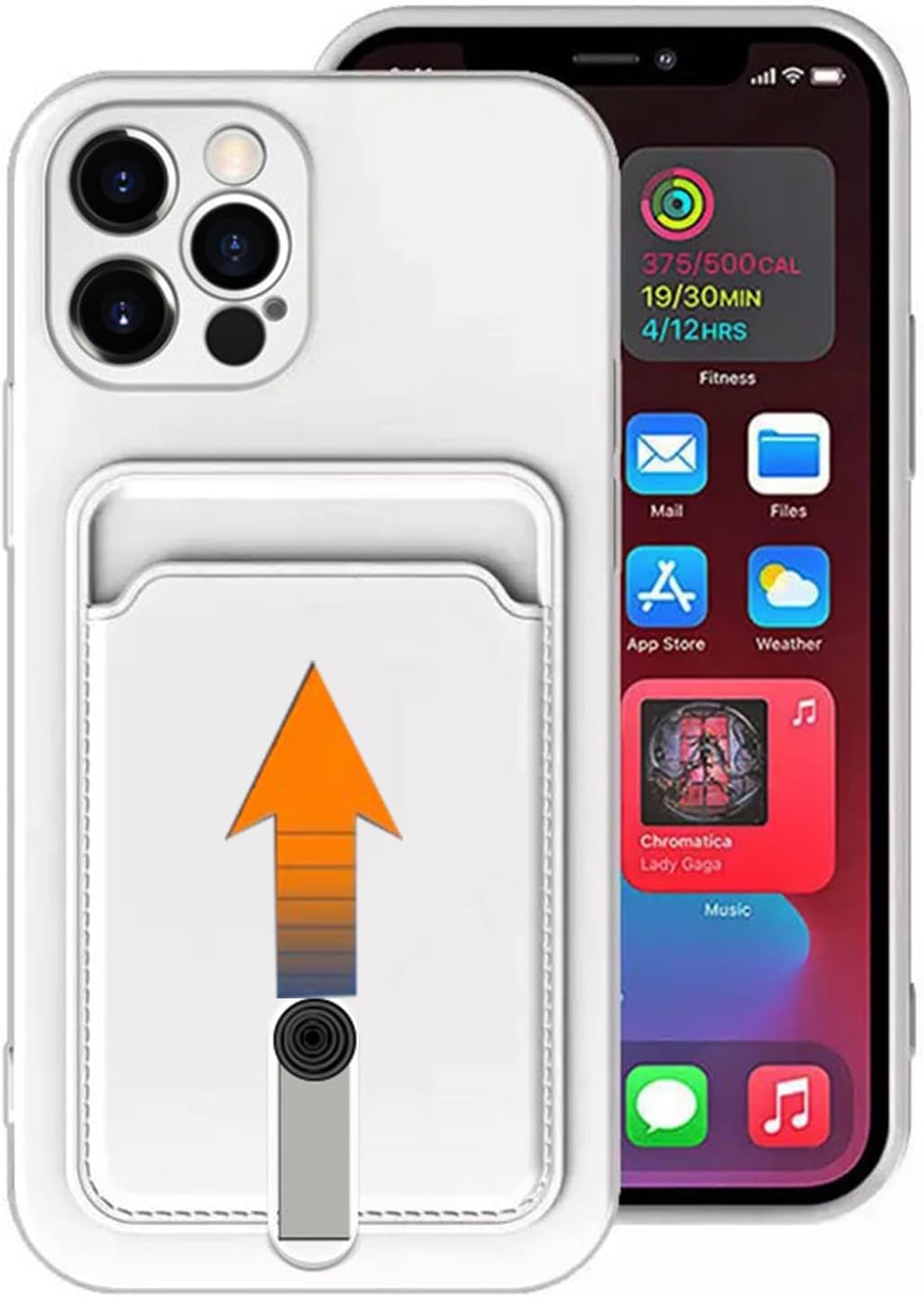 NAOKIFU Funda compatible con iPhone 15 Pro con tarjetero para hombres y mujeres con botón de tarjeta oculta, funda protectora tipo cartera, bonita