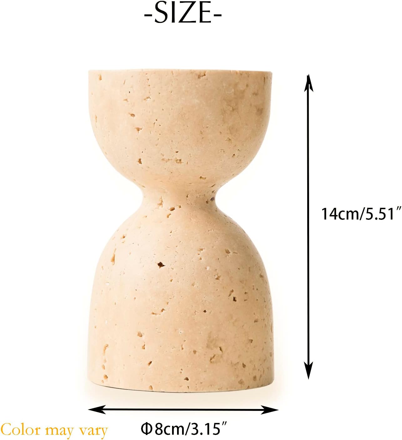 Portavelas moderno, portavelas de mármol genuino para velas cónicas, soporte de vela bohemio para decoración del hogar, acabado mate elegante, 3.15